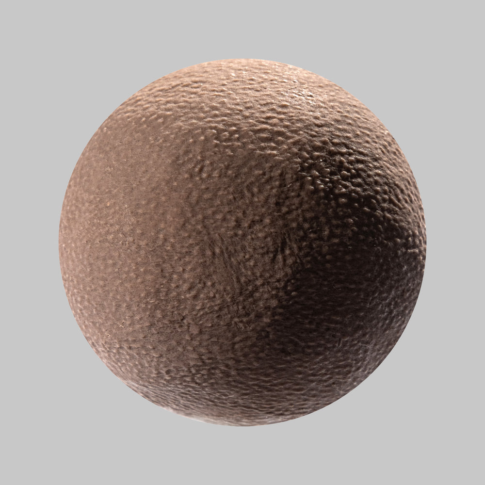 Textured sphere for clay sculpture tools, ideal for creating realistic human skin details in sculpture clay.