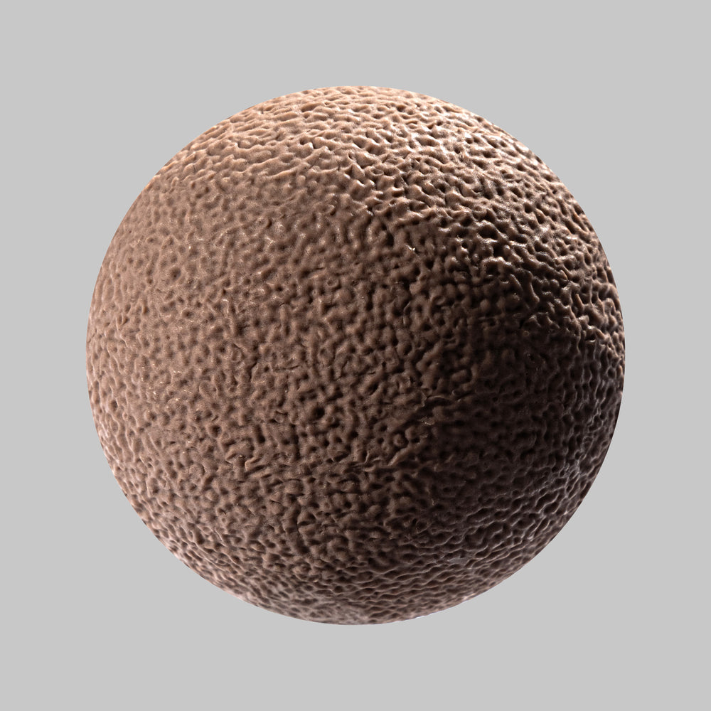 Human skin texture sphere for clay sculpture, ideal for simulating realistic effects in art and design projects.